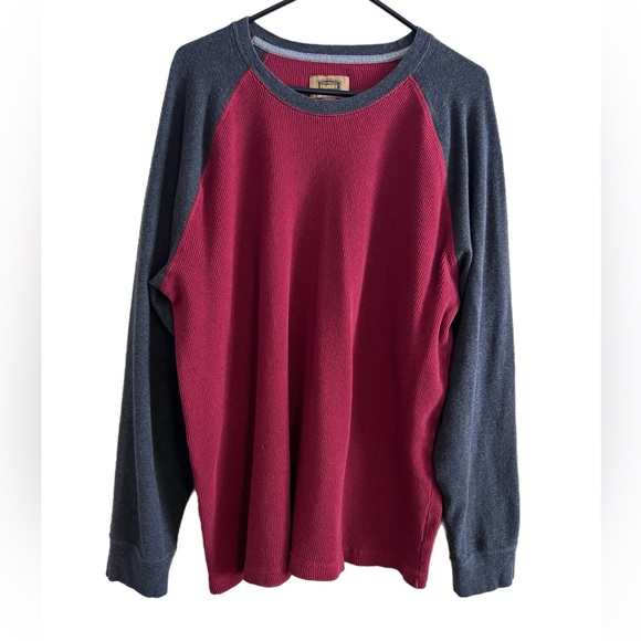 The Foundry Supply Co. Men's Red and Gray Thermal Long Sleeve Shirt - Picture 3 of 6
